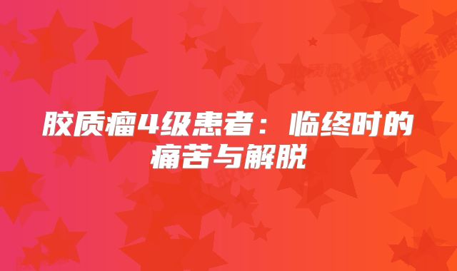 胶质瘤4级患者：临终时的痛苦与解脱