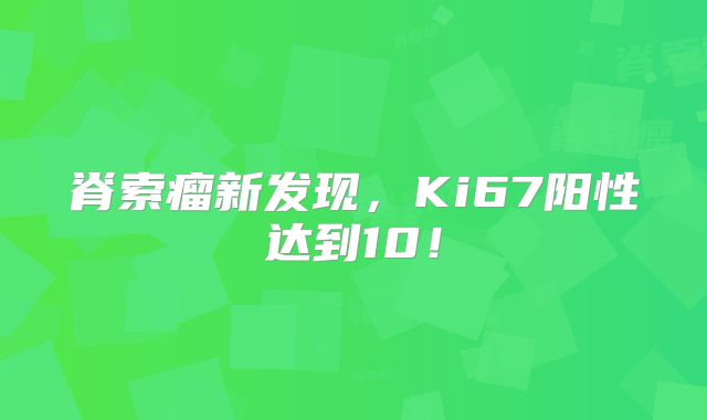 脊索瘤新发现，Ki67阳性达到10！