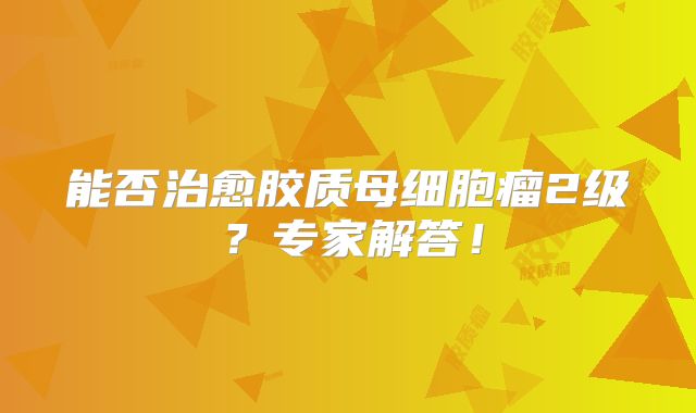能否治愈胶质母细胞瘤2级？专家解答！