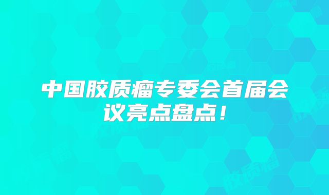 中国胶质瘤专委会首届会议亮点盘点！