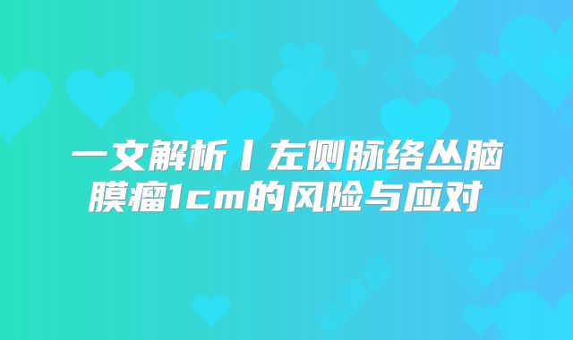 一文解析丨左侧脉络丛脑膜瘤1cm的风险与应对