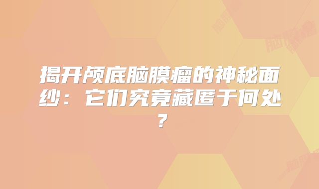 揭开颅底脑膜瘤的神秘面纱：它们究竟藏匿于何处？