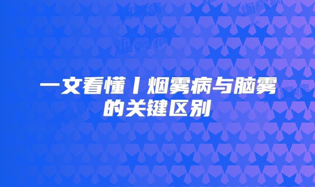 一文看懂丨烟雾病与脑雾的关键区别