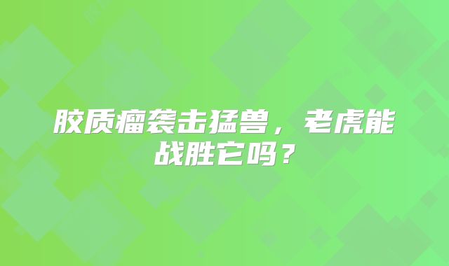 胶质瘤袭击猛兽，老虎能战胜它吗？