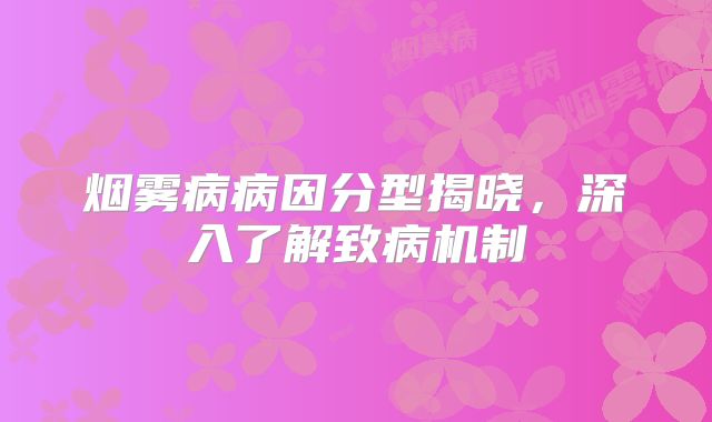 烟雾病病因分型揭晓，深入了解致病机制