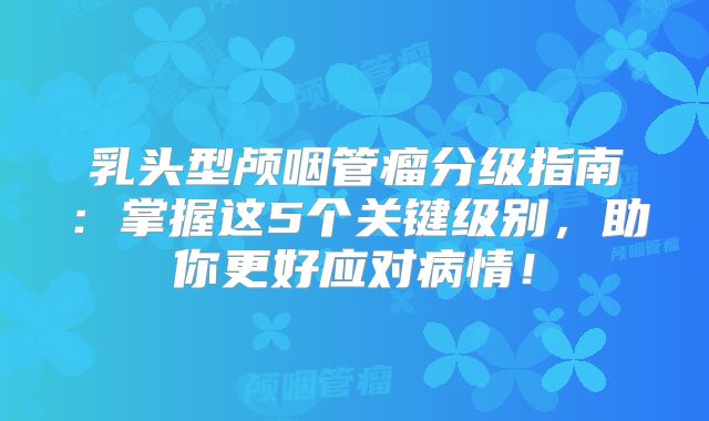 乳头型颅咽管瘤分级指南：掌握这5个关键级别，助你更好应对病情！