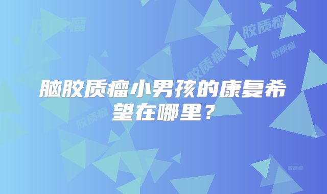脑胶质瘤小男孩的康复希望在哪里？