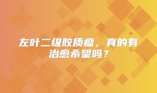 左叶二级胶质瘤，真的有治愈希望吗？