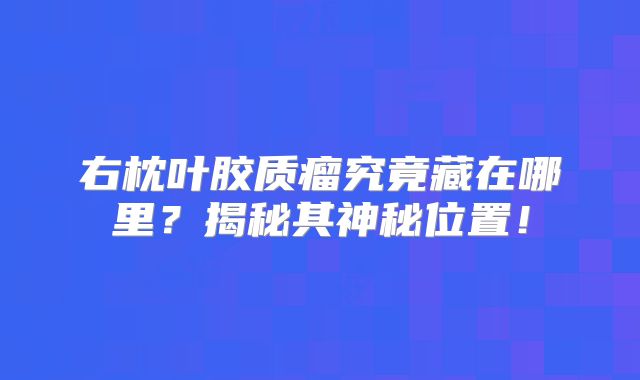 右枕叶胶质瘤究竟藏在哪里？揭秘其神秘位置！