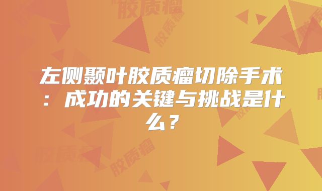 左侧颞叶胶质瘤切除手术：成功的关键与挑战是什么？